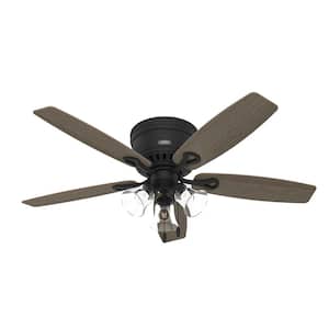 Oakhurst II 52 in. Indoor Matte Black Ceiling Fan with Light Kit Included
