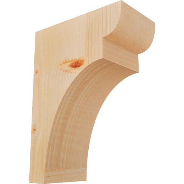 Ekena Millwork 5-1/2 in. x 10 in. x 14 in. Douglas Fir Yorktown Smooth Corbel