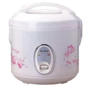 4-Cup White Rice Cooker with Steamer Tray and Air-Tight Lid