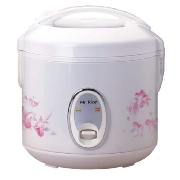 SPT 4-Cup White Rice Cooker with Air-Tight Lid and Non-stick Inner Pot