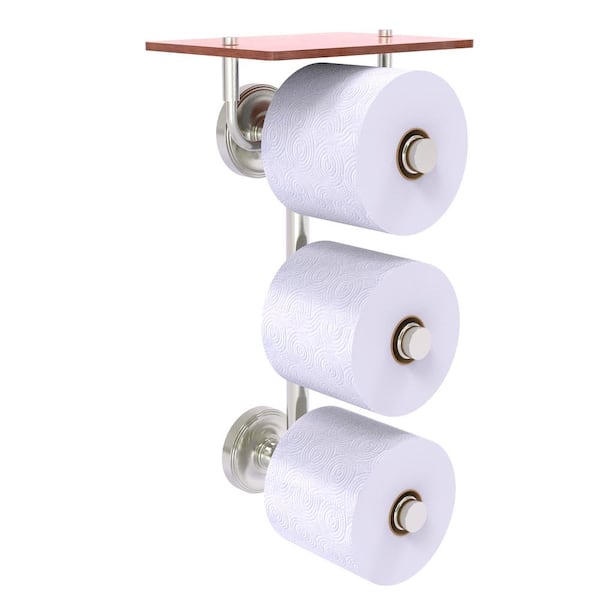Allied Brass Prestige Regal Collection Wall Mounted Toilet Paper Holder in Satin Nickel