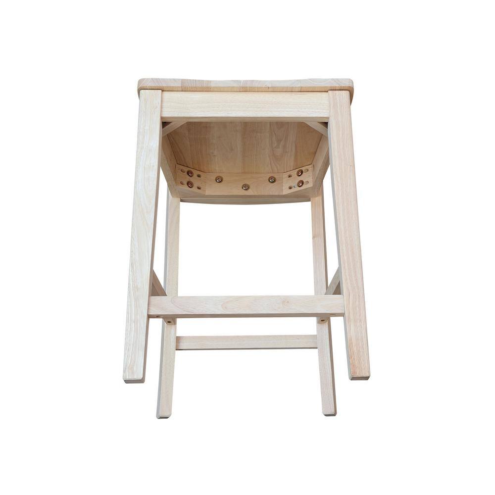 Adjustable Natural Parawood Mission 24" Counter Stool