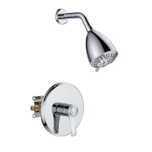 Single-Handle 8-Spray Patterns Shower Faucet in Chrome(Valve Included)