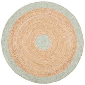 Braided Sage Gold 5 ft. x 5 ft. Round Area Rug