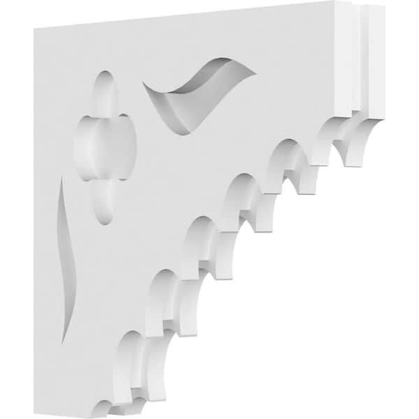 Ekena Millwork 1-7/8 in. x 10 in. x 10 in. PVC Wellington Corbel