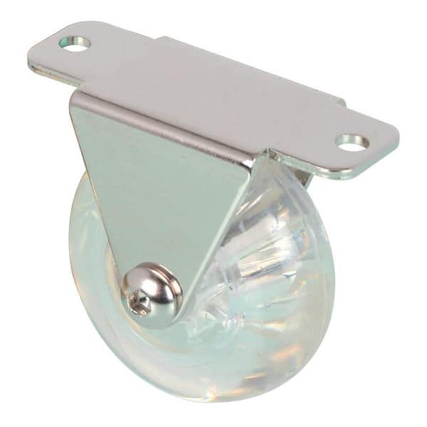 Richelieu Hardware 2 in. (50 mm) Clear Fixed Plate Caster with 88 lb. Load Rating