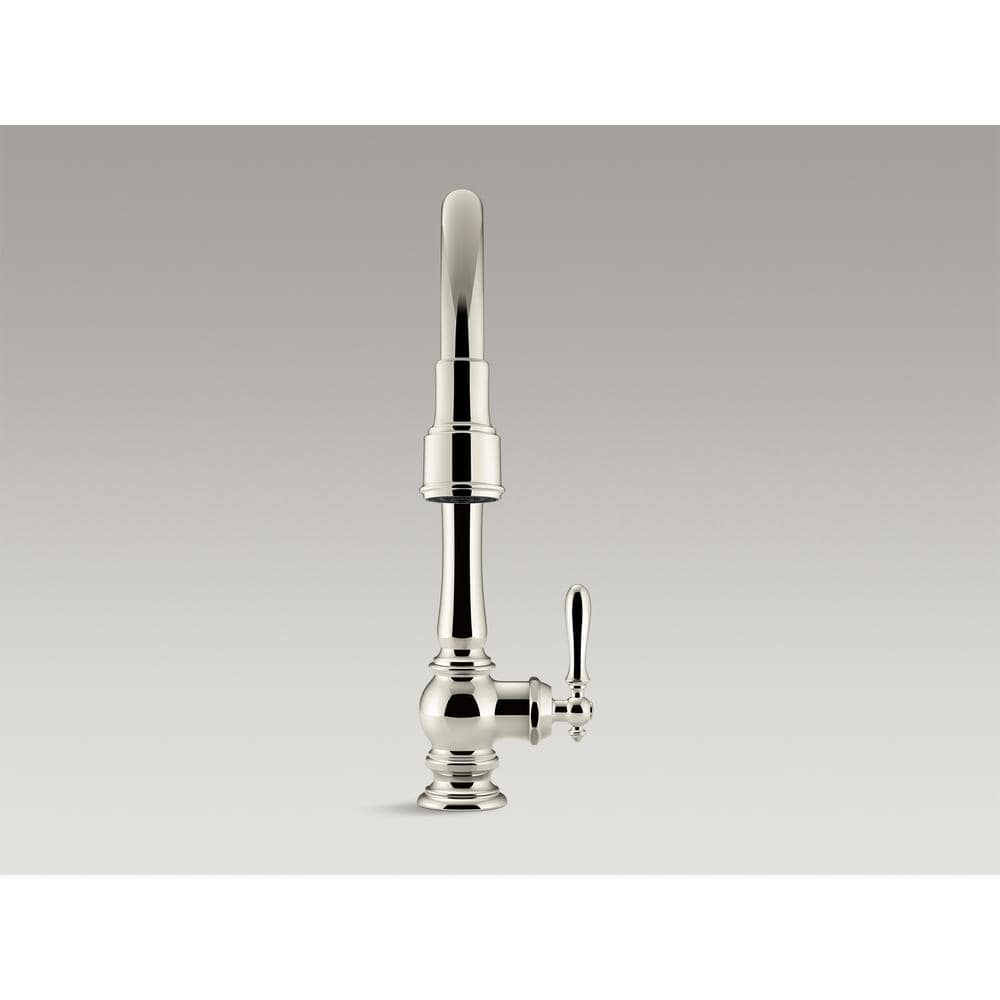 Polished Nickel Pull Down Single Handle Kitchen Faucet
