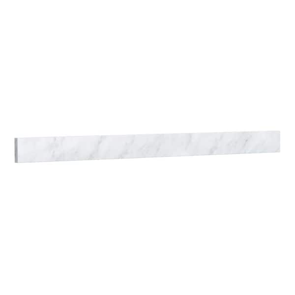 42 in. W Marble Vanity Backsplash in White Carrara