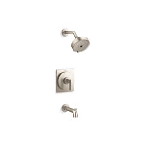Castia By Studio McGee Rite-Temp Tub & Shower Faucet Trim Kit 1.75 GPM in Vibrant Brushed Nickel
