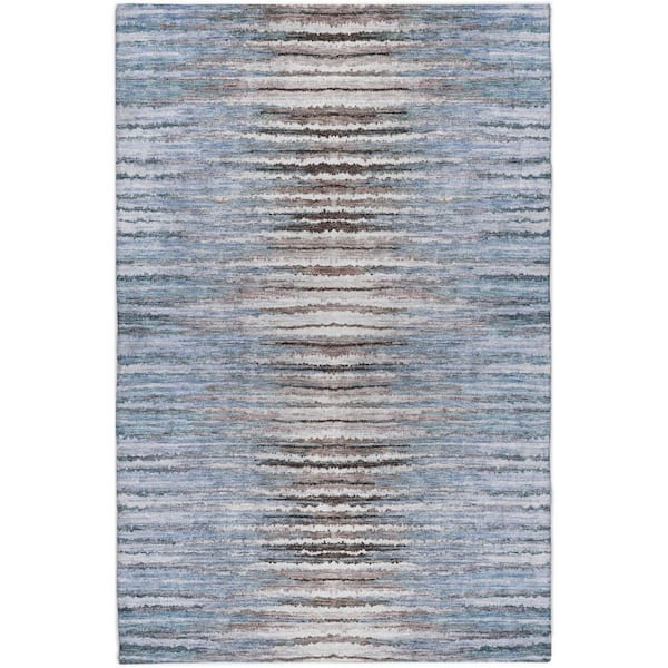 Dream Shag Premium Machine Washable Abstract ADS604 Sky 10 ft. x 14 ft. Area Rug