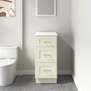 Rockport 15 in. W x 21 in. D x 34.5 in. H Ready to Assemble Bath Vanity Cabinet without Top in Antique White