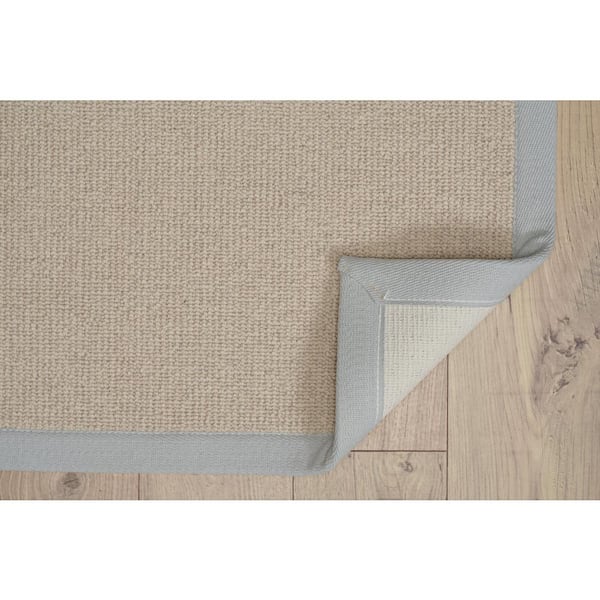 Athena Natural and Ice Blue 3 ft. x 8 ft. Runner Rug