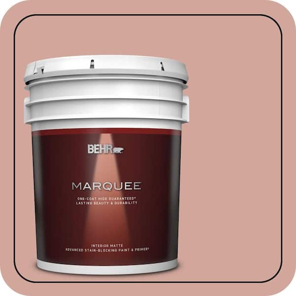 BEHR MARQUEE 5 gal. #200E-3 Cinnamon Cocoa Matte Interior Paint & Primer