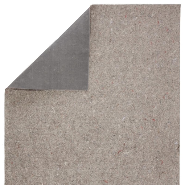 Premium Extra Plush Gray 2 ft. X 4 ft. Non-Slip 0.2 in. Thickness Rug Pad