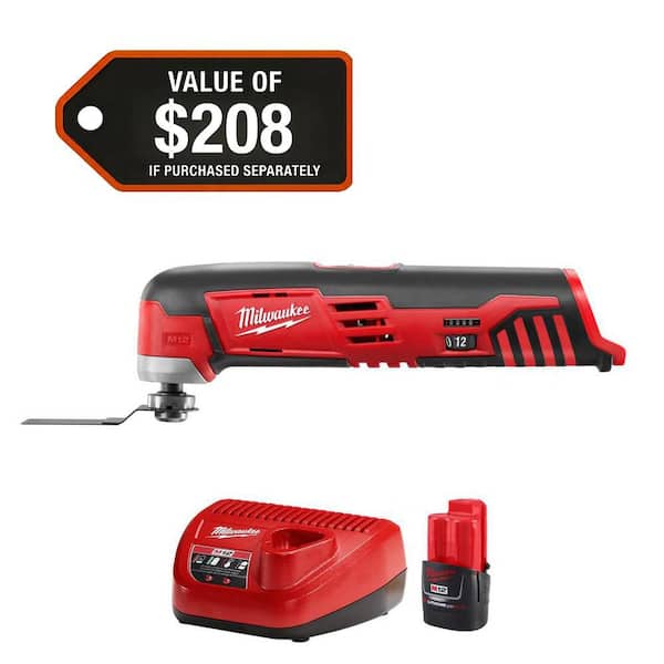 M12 12V Lithium-Ion Oscillating Multi-Tool & M12 12-Volt Lithium-Ion Compact Battery Pack 2. 0Ah and Charger Starter Kit