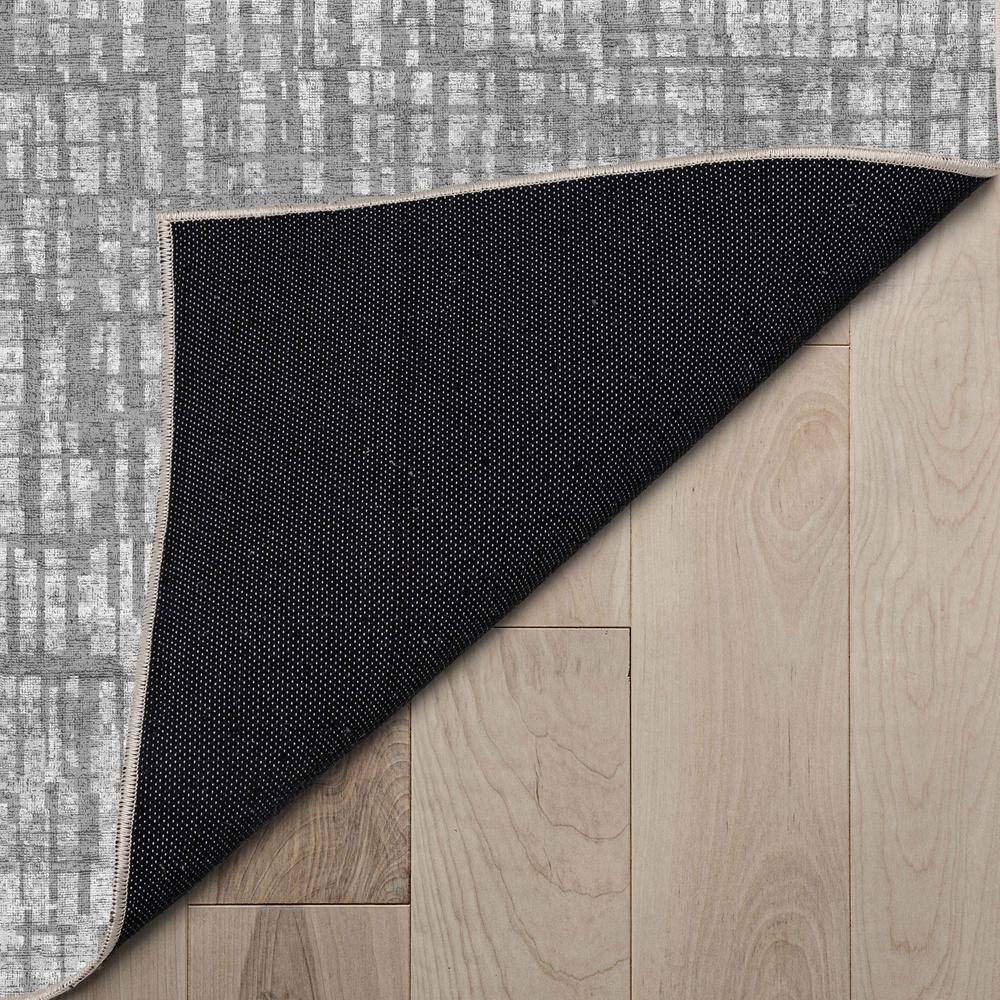 Gray Abstract Geometric Flat-Weave Area Rug 5'3" x 7'3"