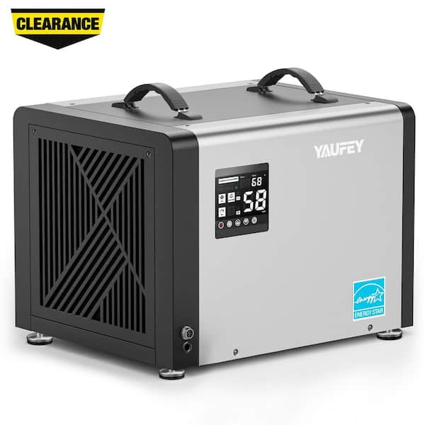 70 pt. 5,000 sq. ft. Energy Star Commercial Dehumidifier with Drain Hose, Auto Restart for Crawl Space, Basement in Gray