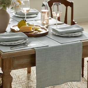 Textured Stripe Yard-Dyed Cotton Placemats (Set of 4)