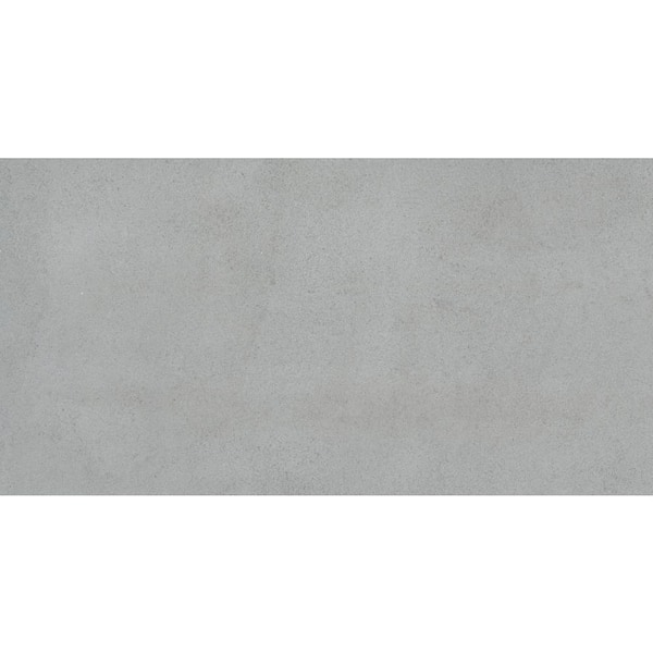 EMSER TILE BB Concrete Silver 14.65 in. x 29.41 in. Matte Concrete Look Porcelain Floor and Wall Tile (11.964 sq. ft./Case)