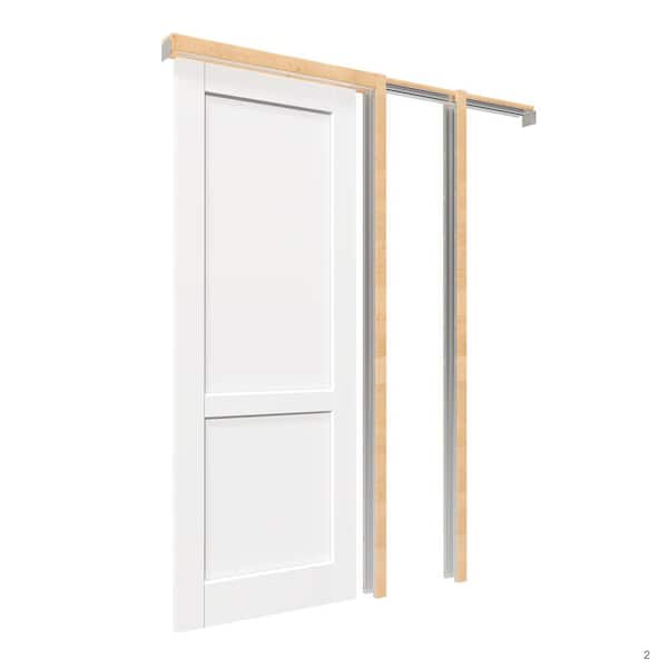 TENONER 30 in. x 80 in. Panel MDF White Primed Wood, can be painted Pre ...