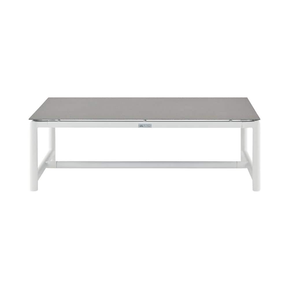 Royal 4-Piece White Aluminum Teak Outdoor Seating Set