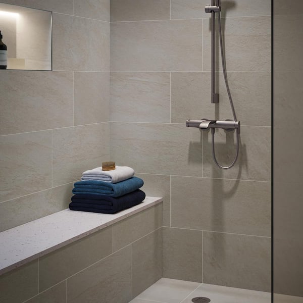 Alpe Ivory 24 in. x 48 in. Quartzite Stone Look Porcelain Floor and Wall Tile (15.50 sq. ft./Case)
