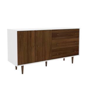 Naples White and Dark Brown Sideboard