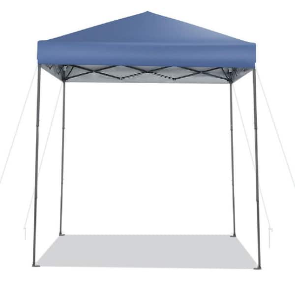 Amucolo 6.6 ft. x 6.6 ft. Blue Outdoor Pop-up Canopy Tent with Carry Bag