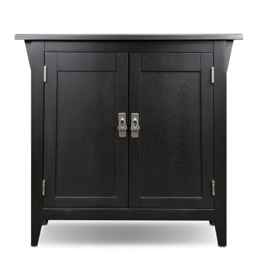 Mission Country 30" Black Freestanding Adjustable Shelf Cabinet
