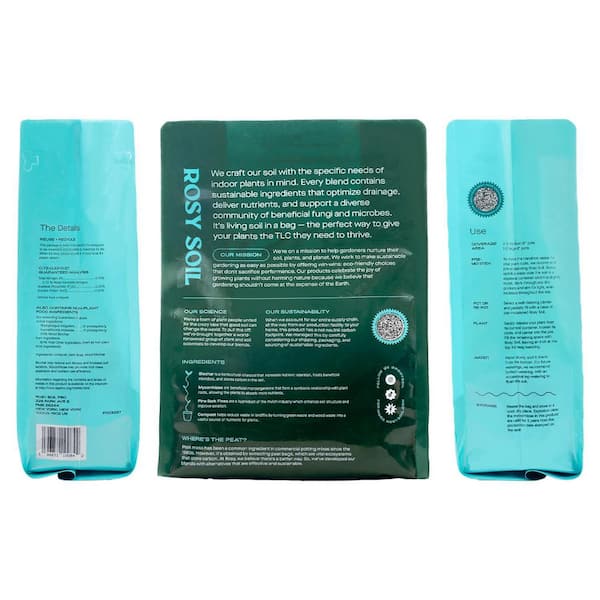 Organic 4 qt. Living Soil Houseplant Potting Mix for Tropicals, Ferns and More (1-Pack)