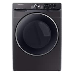 7.5 cu. ft. Smart Stackable Vented Electric Dryer with Steam Sanitize+ in Brushed Black