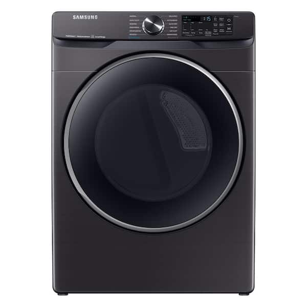 Samsung 7.5 cu. ft. Smart Stackable Vented Electric Dryer with Steam Sanitize+ in Brushed Black