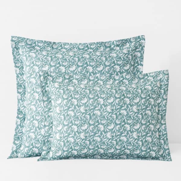 Company Cotton Ellary Vine Green Multi Plaid Cotton Percale Standard Sham