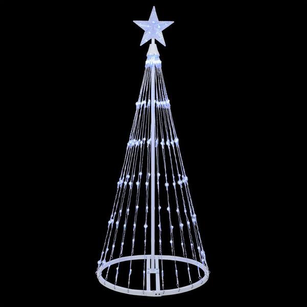 Kringle Traditions 48 in. Christmas Cool White LED Animated Lightshow ...
