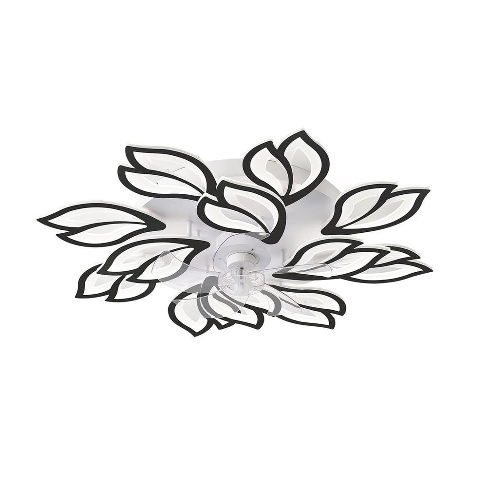 35.5 in. Integrated LED Light Indoor Black Silent DC Motor Smart Ceiling Fa