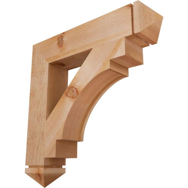 Ekena Millwork 6 in. x 32 in. x 32 in. Western Red Cedar Merced Arts and Crafts Rough Sawn