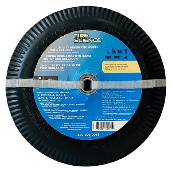 Unbranded 10 in. Air-Filled Replacement Wheel with Tire Sealant for Hand Trucks Pressure Washers and Garden Carts