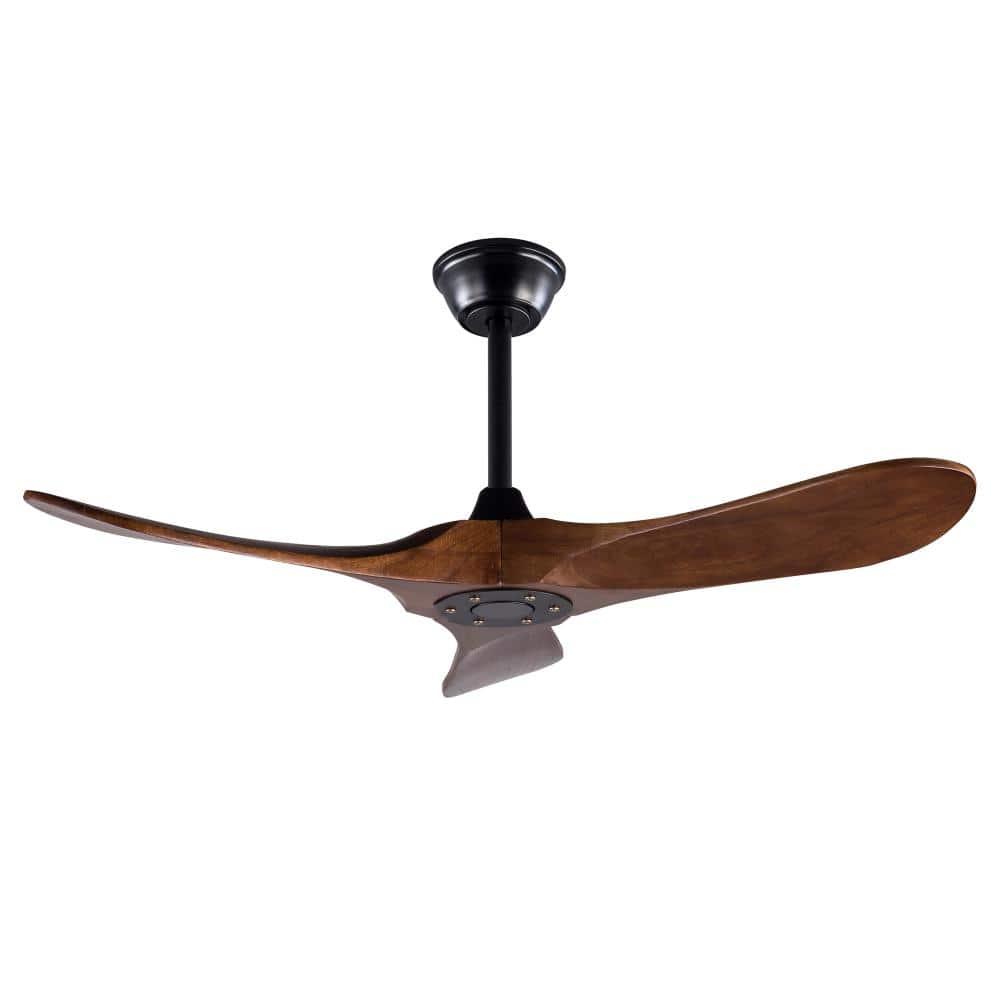 42 in. Indoor/Outdoor Classic Farmhouse Style Downrod Black Walnut Ceiling Fan with Reversible DC Motor and Wood Blades price history on PriceWatchPro