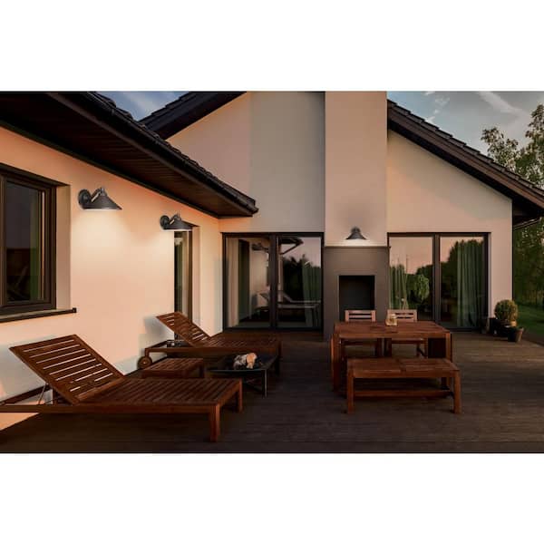 Kirkham 1-Light Aspen Bronze Outdoor Integrated Wall Lantern Sconce