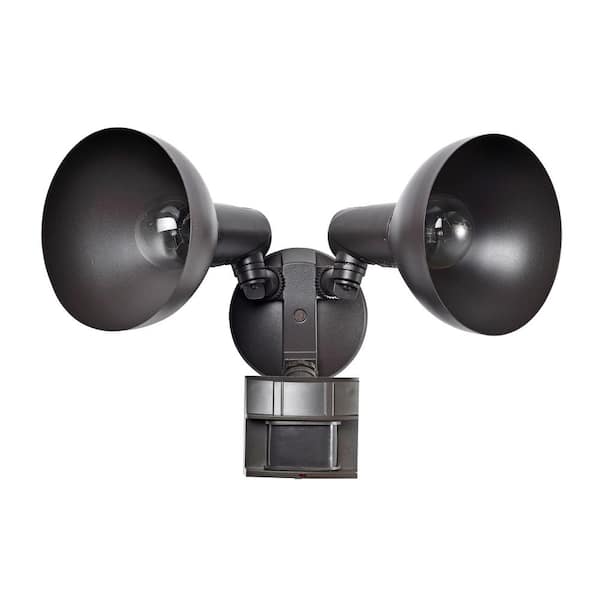 AWSENS 2600 Lumen Bronze 180-Degree PIR Motion Activated Outdoor Flood Light Security Light