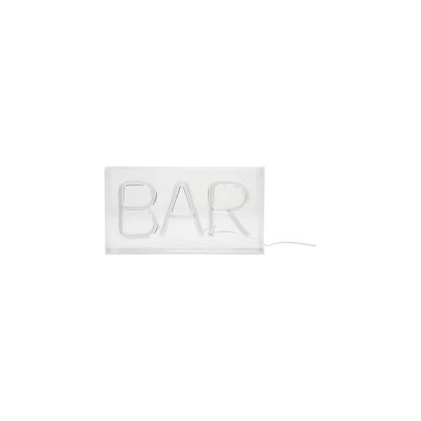 Red Plastic 9 in. x 5 in. Transitional LED Neon Bar Light Sign with USB Cord