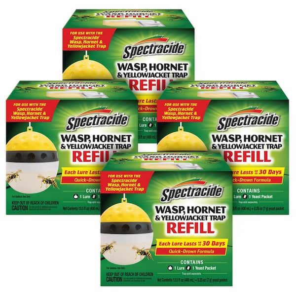 Wasp, Hornet and Yellow Jacket Canister Insect Trap Refill (4-Pack)