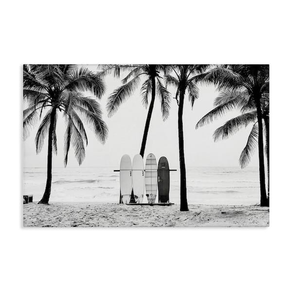 Centered Surf Boards View by Sisi and Seb Unframed Graphic Art Print Coastal 20 in. x 30 in.