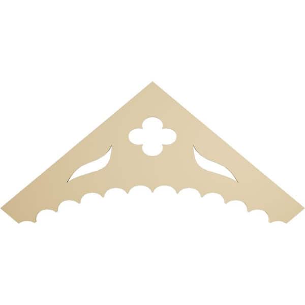 60 in. W x 25 in. H x 1 1/2 in. P (10/12) Pitch Wellington Signature Urethane Gable Pediment, Primed Tan