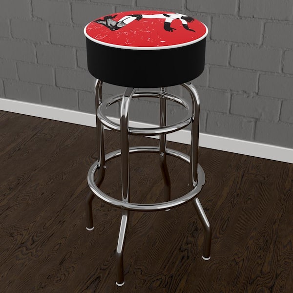 Shadow Babes B Series 31 In. Red Backless Metal Bar Stool With Vinyl ...