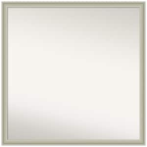 Florence Silver 27.75 in. x 27.75 in. Non-Beveled Casual Square Framed Wall Mirror in Silver