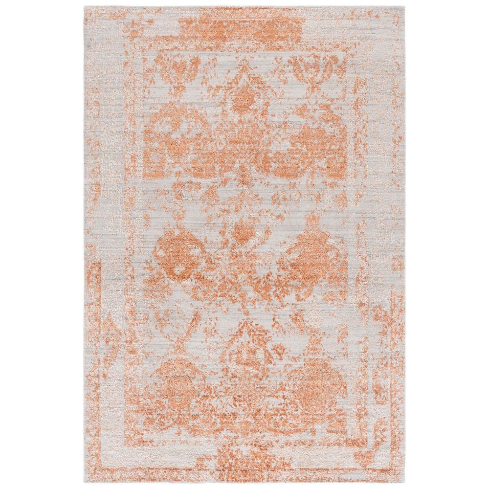 SAFAVIEH Bedford 6 ft. x 9 ft. Beige/Rust Abstract Traditional Area Rug ...