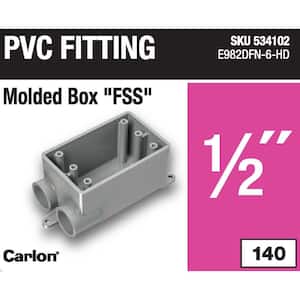 1-Gang 19 cu. in. 1/2 in. PVC Type FSS FS Box