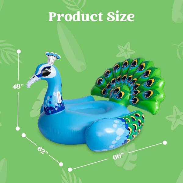 Joyfy Giant Inflatable Ride on Raft Peacock Pool Float 40010-B - Main Image