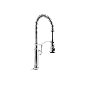 Tournant Semi-Professional Single Handle Pull Down Sprayer Kitchen Faucet in Vibrant Brushed Bronze